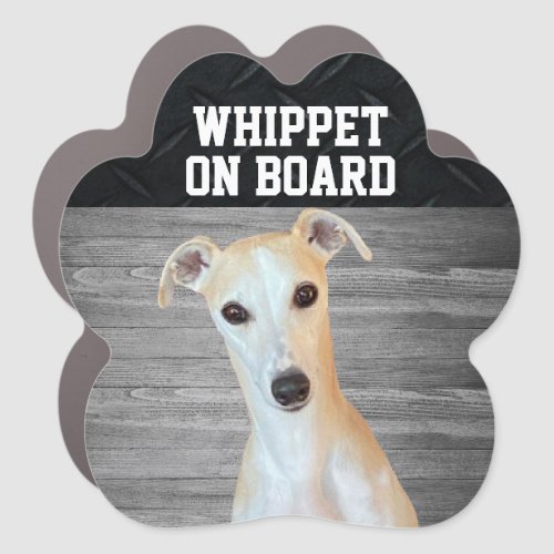 Cute Funny Whippet Dog Animal Rugged Child Car Magnet