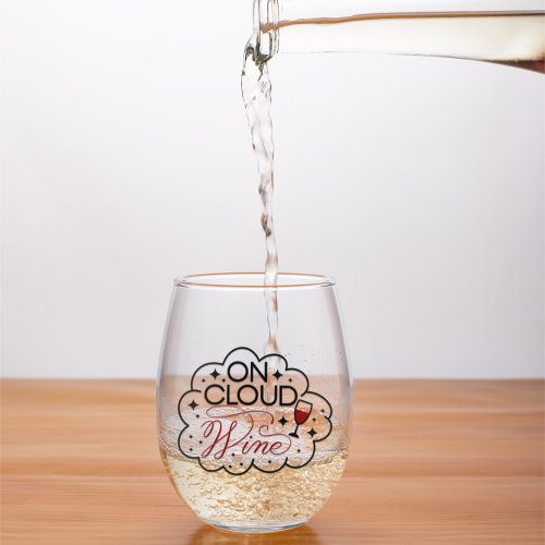 Cute Funny Wine Puns Stemless Wine Glass