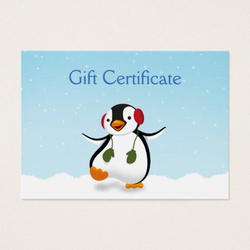 Cute Funny Winter Penguin Gift Card