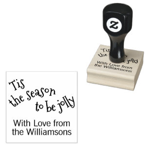 Cute Funny Winter Season Calligraphy Script Art Rubber Stamp