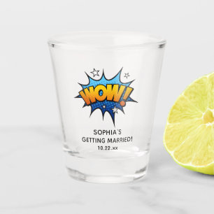 Cute Funny Wow Bachelorette Party Favor Shot Glass