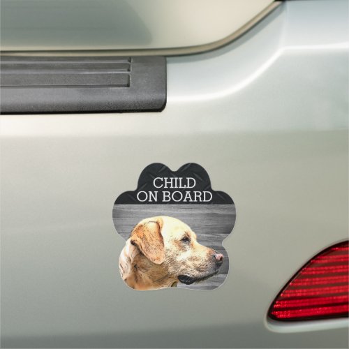 Cute Funny Yellow Lab Dog Animal Rugged Child  Car Magnet