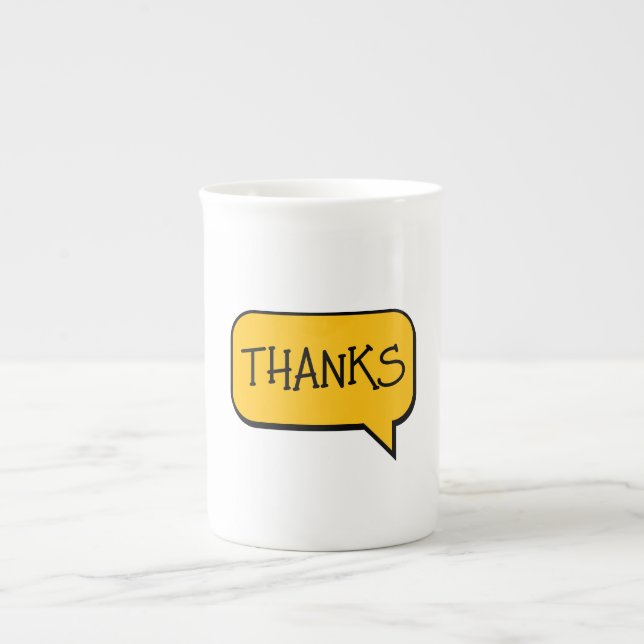 Cute Funny Yellow Thank You Mug (Front)
