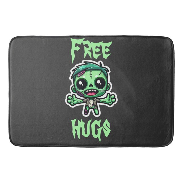 Cute, funny zombie bath mat (Front)