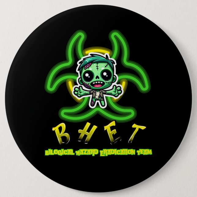 Cute, funny zombie button (Front)