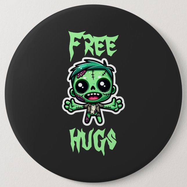 Cute, funny zombie button (Front)