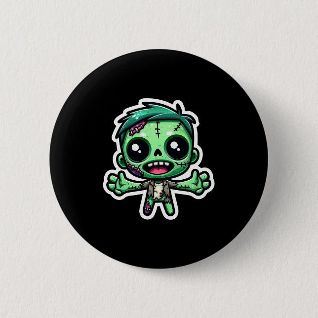 Cute, funny zombie button (Front)