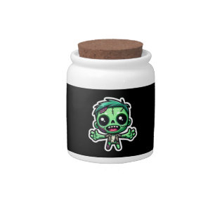Cute, funny zombie candy jar