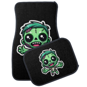 Cute, funny zombie car floor mat