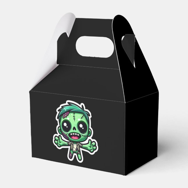 Cute, funny zombie favor boxes (Front Side)