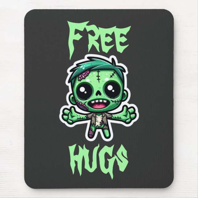 Cute, funny zombie mouse pad (Front)
