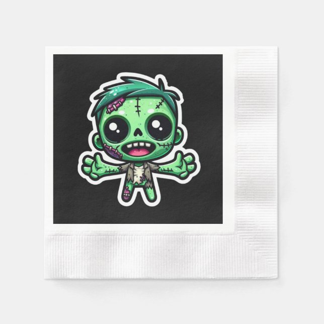Cute, funny zombie napkins (Front)
