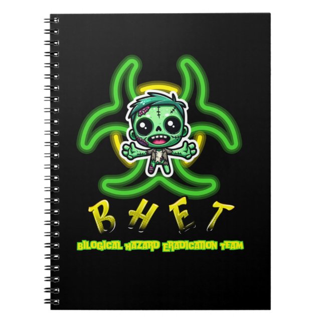 Cute, funny zombie notebook (Front)