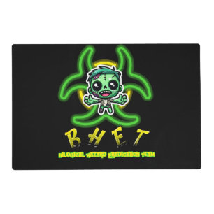 Cute, funny zombie placemat