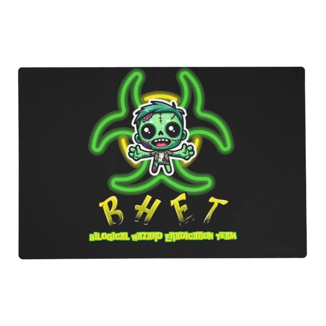 Cute, funny zombie placemat (Front)