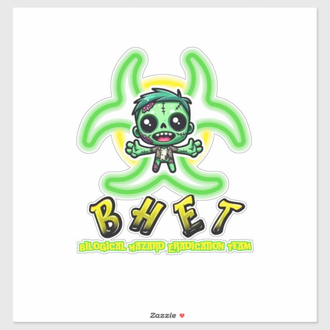 Cute, funny zombie sticker (Sheet)
