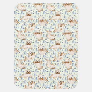 Cute fur seals baby blanket