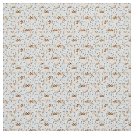 Cute fur seals fabric