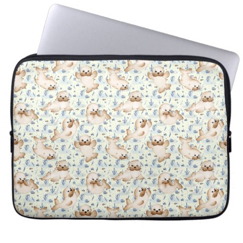 Cute fur seals laptop sleeve