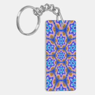 Cute Furry Flowers Pattern Keychain