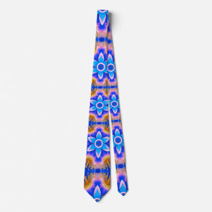 Cute Furry Flowers Pattern Neck Tie
