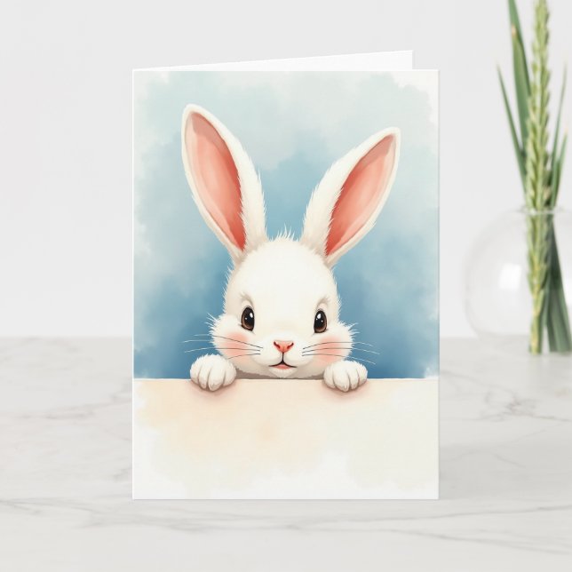 Cute Furry Friend Hello Card (Front)