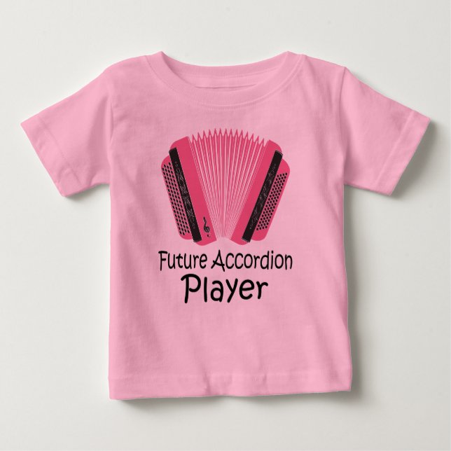 Cute Future Accordion Player Baby Tee (Front)