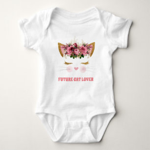 Cute future cat lover baby girl bodysuit