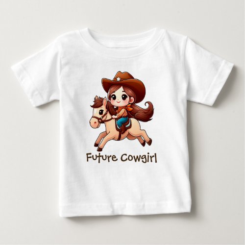 Cute Future Cowgirl  Baby T_Shirt