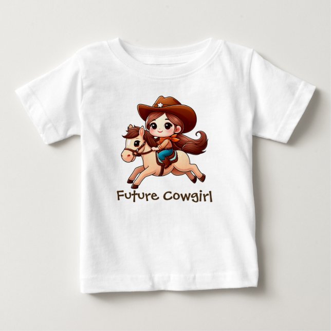 Cute Future Cowgirl  Baby T-Shirt (Front)