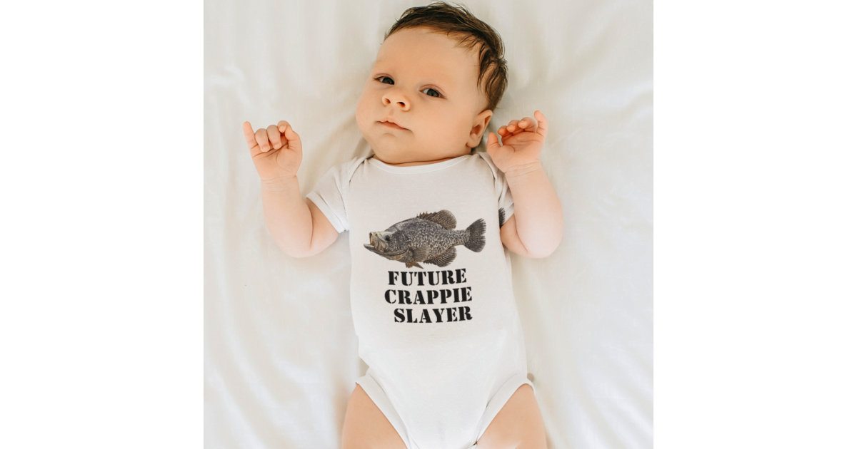 Cute Future Crappie Slayer Fishing Baby Bodysuit