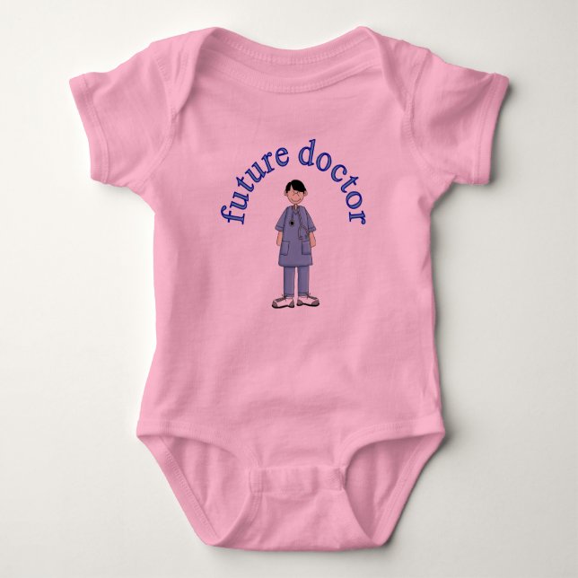 Cute Future Doctor Baby Bodysuit (Front)