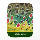 Cute Future Fan of Brown Trout Fly Fishing Baby Burp Cloth Cute Future Fan of Brown Trout Fly Fishing Baby Burp Cloth