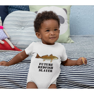 Cute Future Redfish Slayer Fishing Baby Shirt