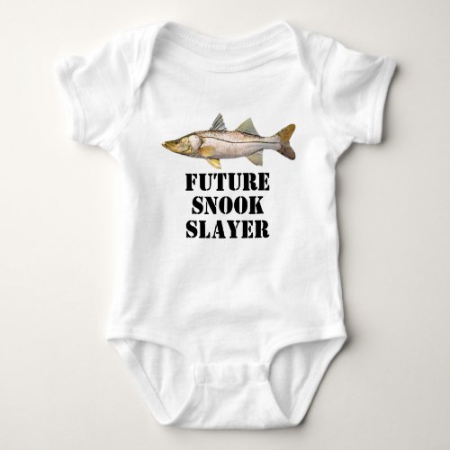 Cute Future Snook Slayer Fishing Baby Shirt