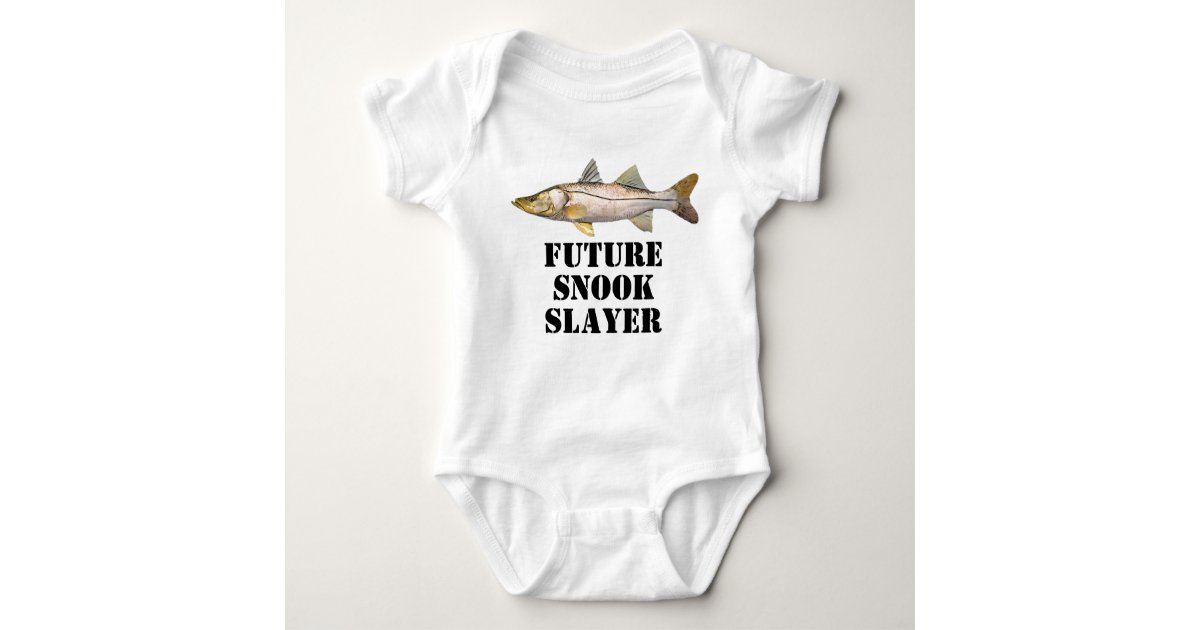 Cute Future Snook Slayer Fishing Baby Shirt
