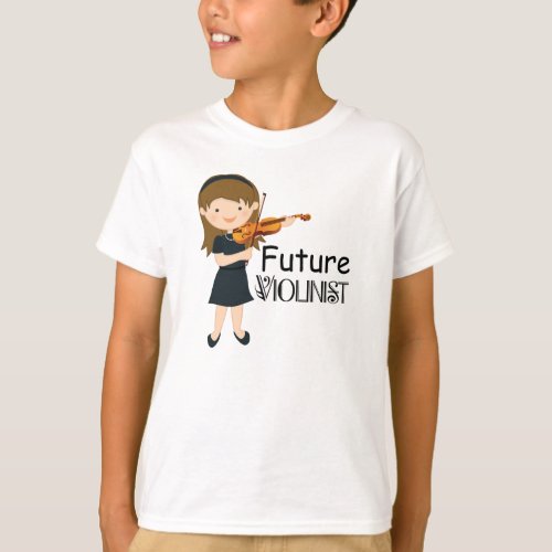 Cute Future Violin Player Girl T_Shirt