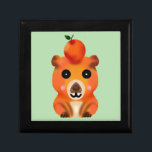 Cute Fuzzy Capybara with Orange | Kawaii Animal Ar Gift Box<br><div class="desc">Bring some chill vibes to your day with this adorable Capybara design! The artwork features a cute, hand-drawn capybara with a soft, fuzzy texture, balancing a bright yuzu orange on its head. This kawaii illustration captures the relaxing nature of everyone's favorite giant rodent. It makes a perfect gift for animal...</div>