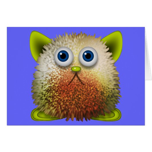 Cute Fuzzy Cartoon Character Art for All (Front Horizontal)