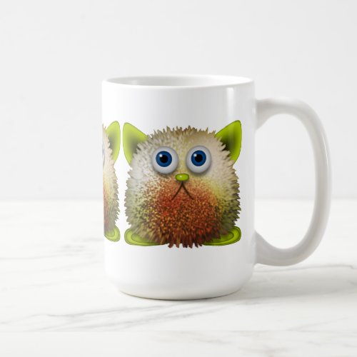 Cute Fuzzy Cartoon Character Art for All Coffee Mug