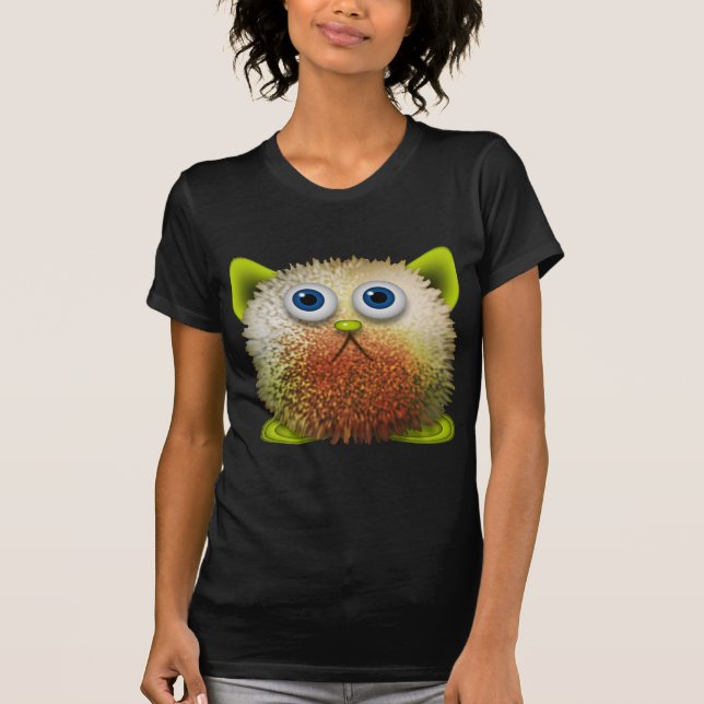 Cute Fuzzy Cartoon Character Art for All T-Shirt (Front)