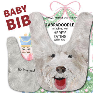 Cute, Fuzzy-Looking, Cozy Labradoodle Baby Bib