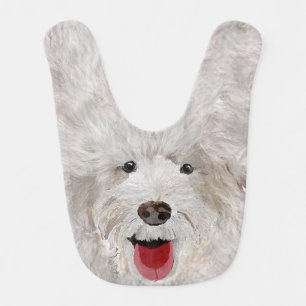 Cute, Fuzzy-Looking, Cozy Labradoodle Baby Bib