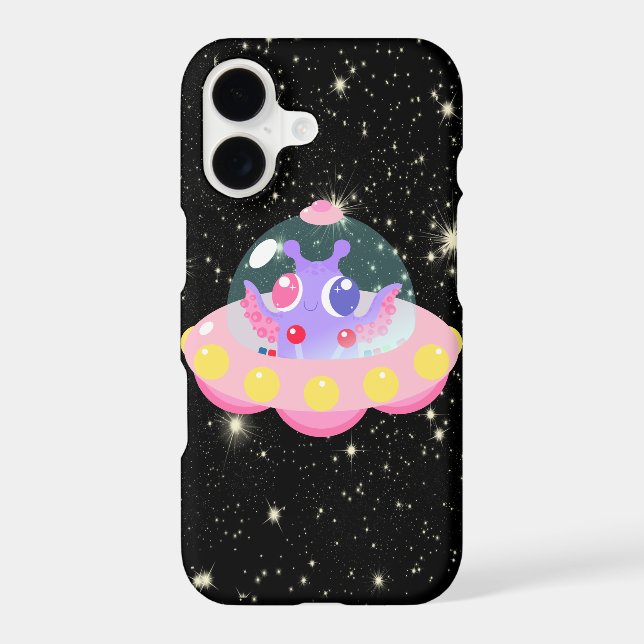 Cute Galaxy Alien Outer Space UFO Iphone Case (Back)