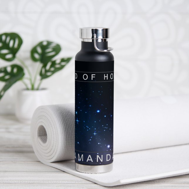 Cute Galaxy Theme Wedding Night Sky Maid Of Honor Water Bottle (Yoga)