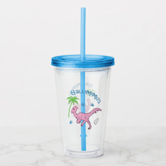 Cute Gallimimus Acrylic Tumbler