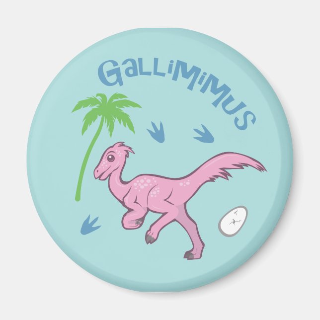 Cute Gallimimus Magnet (Front)