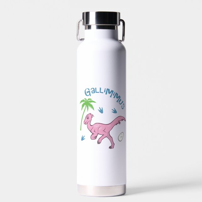 Cute Gallimimus Water Bottle (Front)