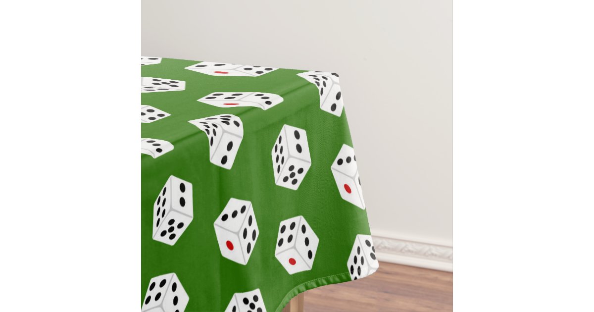 Cute gambling dice pattern party tablecloth Zazzle