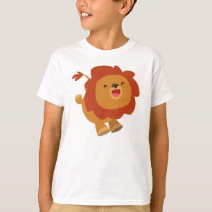 Cute Gamboling Cartoon Lion Children T-Shirt